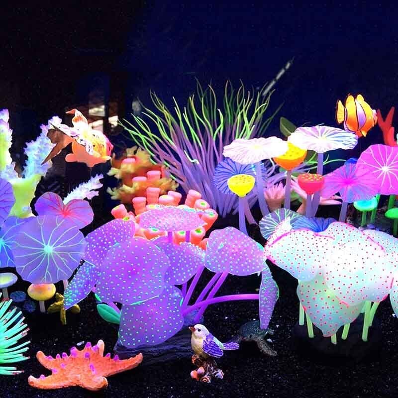 Aquarium Plant Live - ديكور حوض السمك الاصطناعي المضيء من