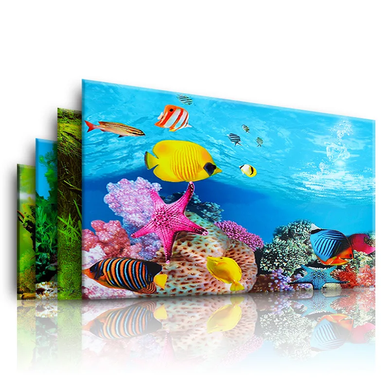 Planted Aquarium Aquascape - خلفية لحوض السمك ثلاثية الأبعاد ملصق