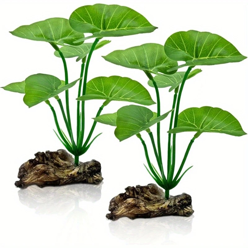 Aquarium Planted Tree - 1 قطعة نباتات حوض السمك الاصطناعية