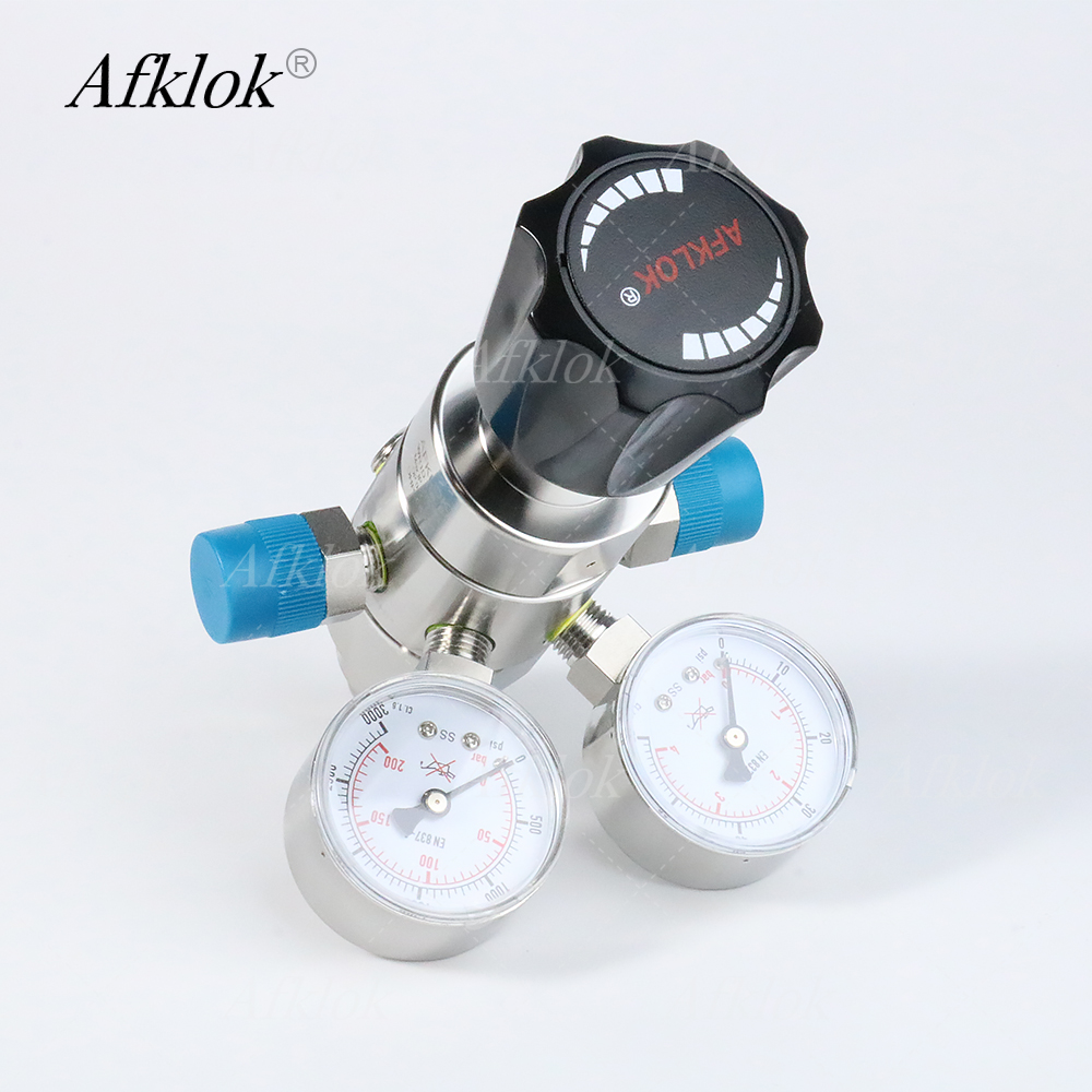 Co2 Regulator Dual Stage - منظم ضغط ثنائي المرحلة بمقياسين، مدخل