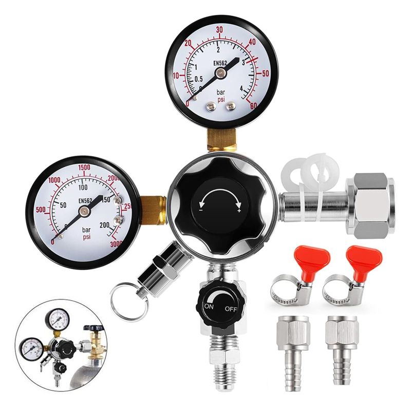 Co2 Regulator Dual Stage - منظم ضغط A02M-CGA-320، منظم ضغط ثاني