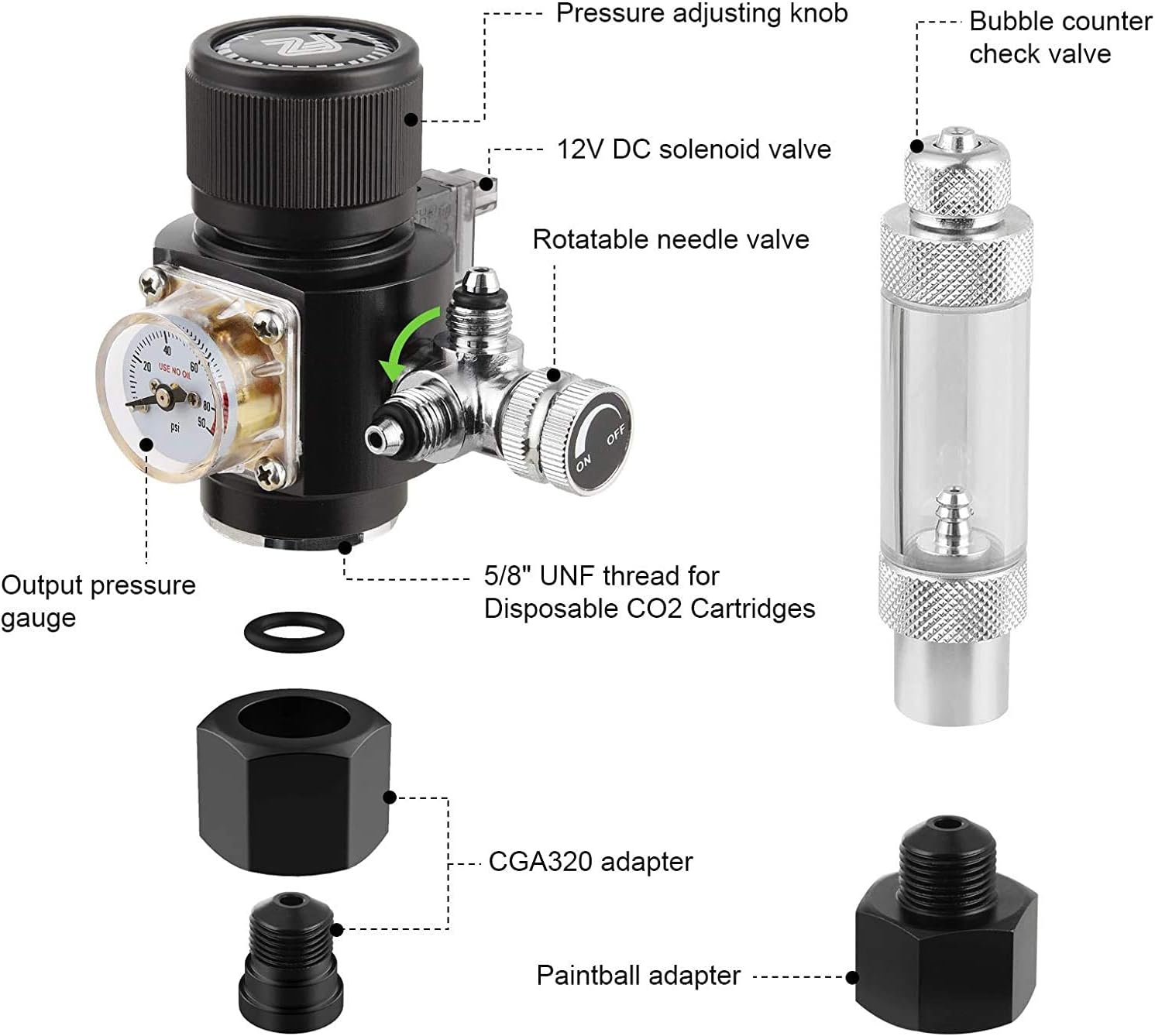 منظم ثاني أكسيد الكربون لحوض ا - مراجعة Co2 Regulator Dual Stage وسعره