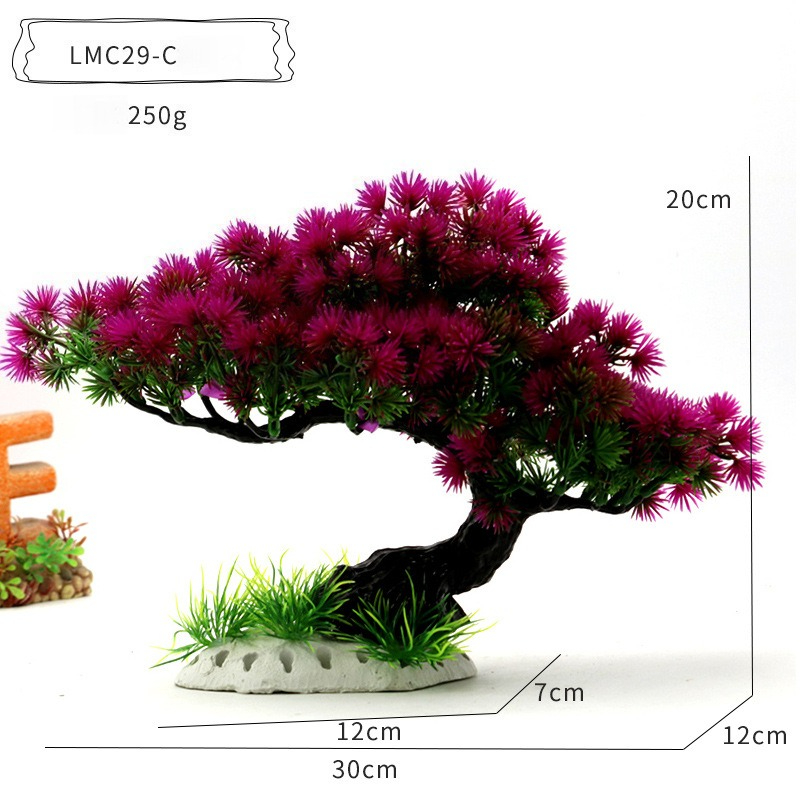 نباتات مائية بلاستيكية لتزيين  - مراجعة Aquarium Planted Tree وسعره