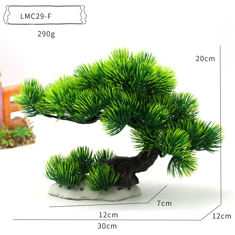 نباتات مائية بلاستيكية لتزيين  - مراجعة Aquarium Planted Tree وسعره