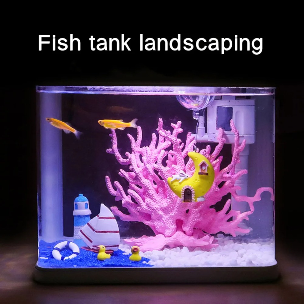 زينة مرجانية صناعية لحوض السمك - مراجعة Planted Aquarium Aquascape وسعره