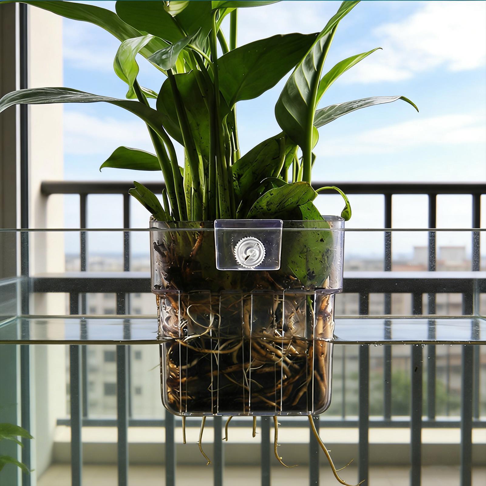 وعاء شفاف قابل للتعليق لحمل نب - مراجعة Aquarium Plant Live وسعره