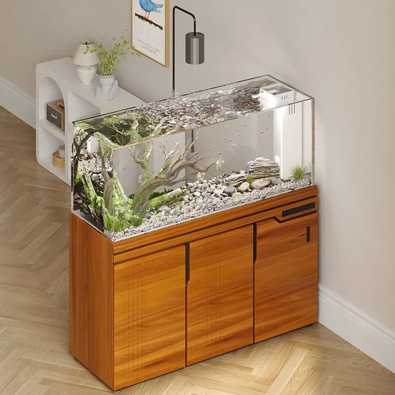 حوض سمك زجاجي كبير فائق البياض - مراجعة Aquarium Planted Tank Filter وسعره
